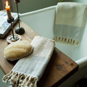 Oddbird Hazal Handwoven Hand/Hair Towel (Grey)